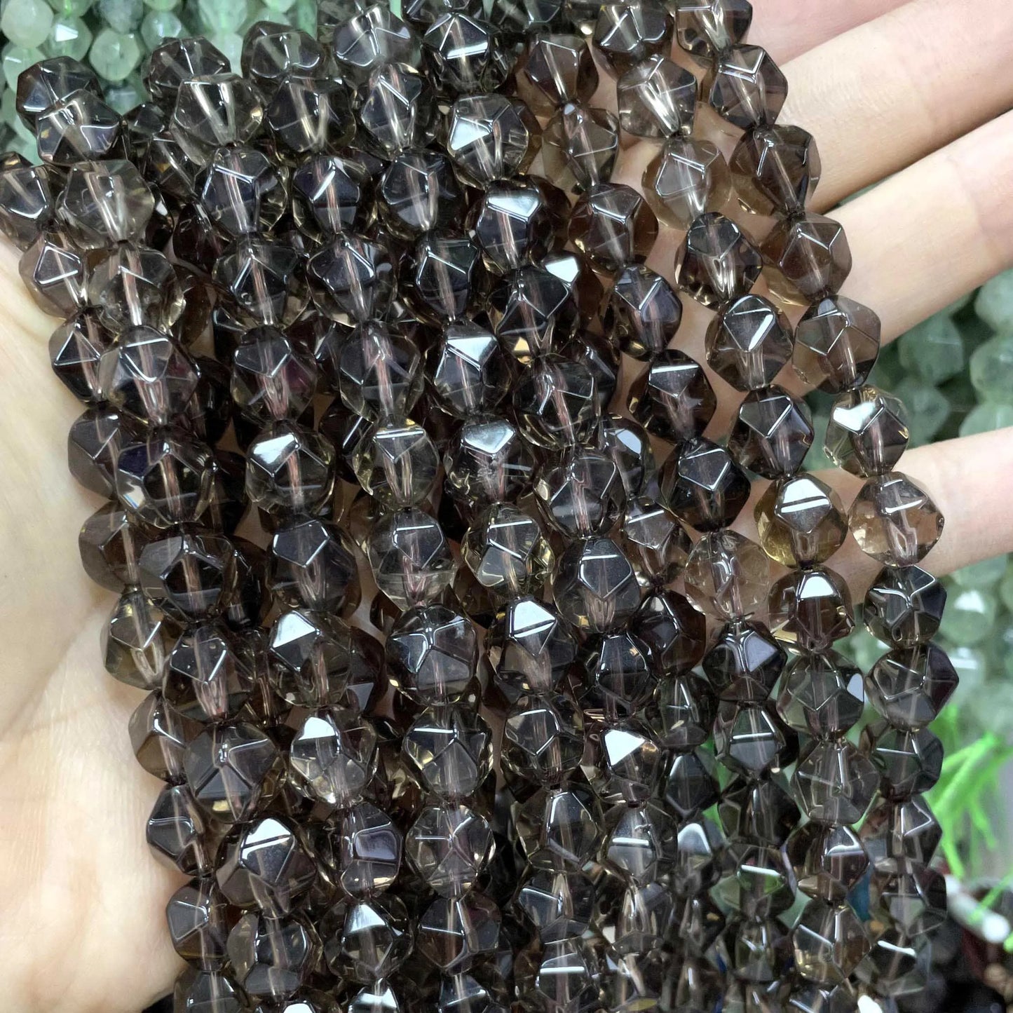 6 8 10 MM Natürliche Facettierte Stein Achate Rhodolite Quarz Jade Spacer Perlen Diy Handgemachte Armband Für Schmuck Machen zubehör