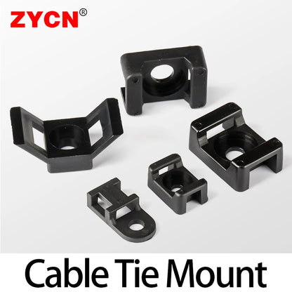 50/100pcs Kabelbinder halterungen Sitz fester Sitz Draht wallens attel Typ Kunststoff halter weiß schwarz stm HC-2 HC-4 Datenleitung wickler