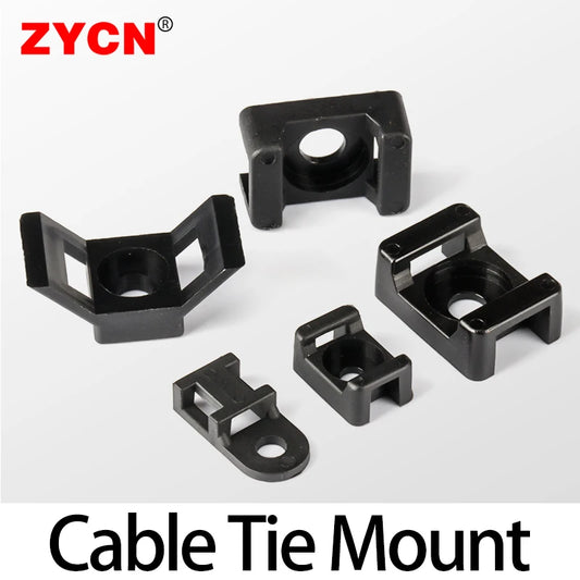 50/100pcs Kabelbinder halterungen Sitz fester Sitz Draht wallens attel Typ Kunststoff halter weiß schwarz stm HC-2 HC-4 Datenleitung wickler