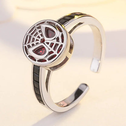 Retro Poseidon Kompass Ring versilbert Hexagramm Öffnung verstellbarer Ring Männer und Frauen Hip-Hop Trend Schmuck Geschenk