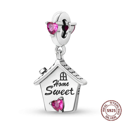 Flugzeug-Charm, 925er Silber, Original-Zirkon, Kleeblatt, Avocado, Charms, Perle, passend für Armbänder, DIY-Schmuck für Frauen, Hochzeitstag, Geschenk