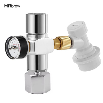 2-in-1-CO2-Ladegerät mit konvertiertem Adapter für TR21 x 4 CO2-Zylinder, 0–60 psi Mini-CO2-Regler für CO2-Kartusche