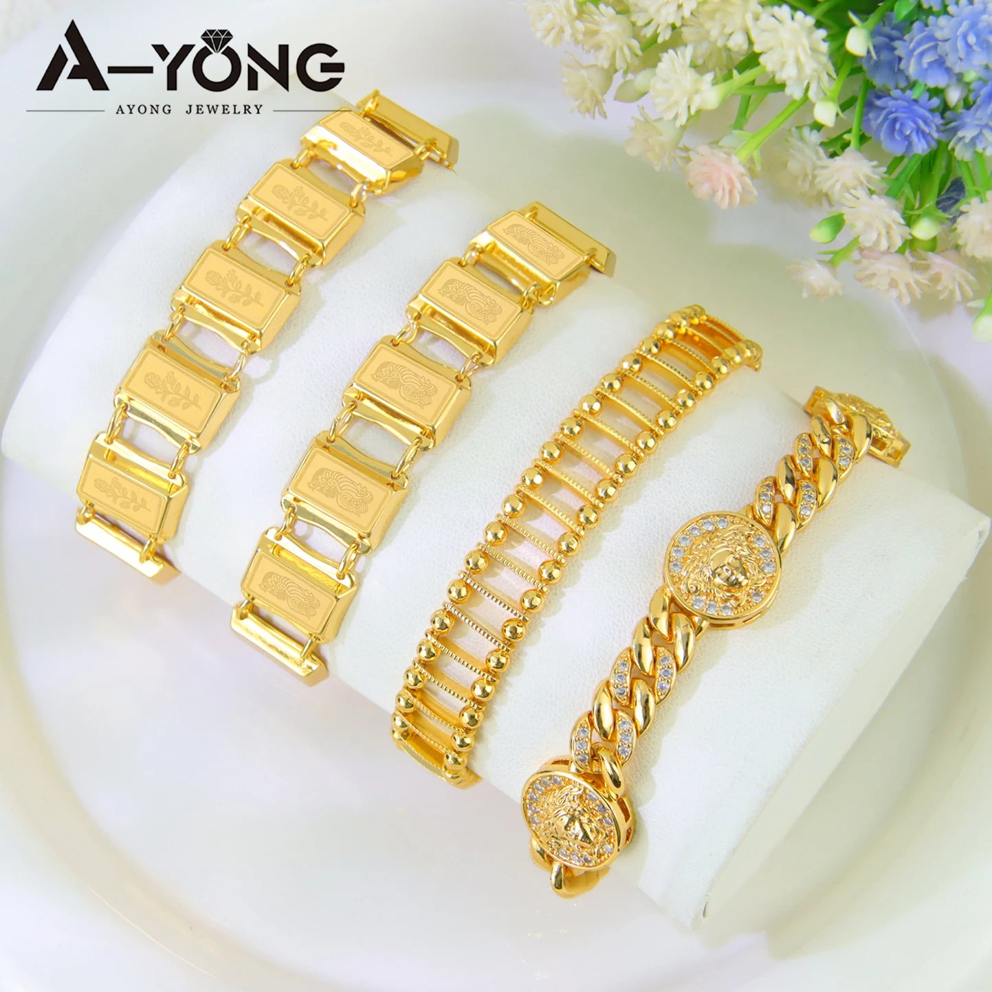 Dubai Mode Geometrische Armband 21k Gold Überzogene Arabisch Muslimischen Braut Manschette Armreifen Türkische Frauen Vintage Hochzeit Schmuck