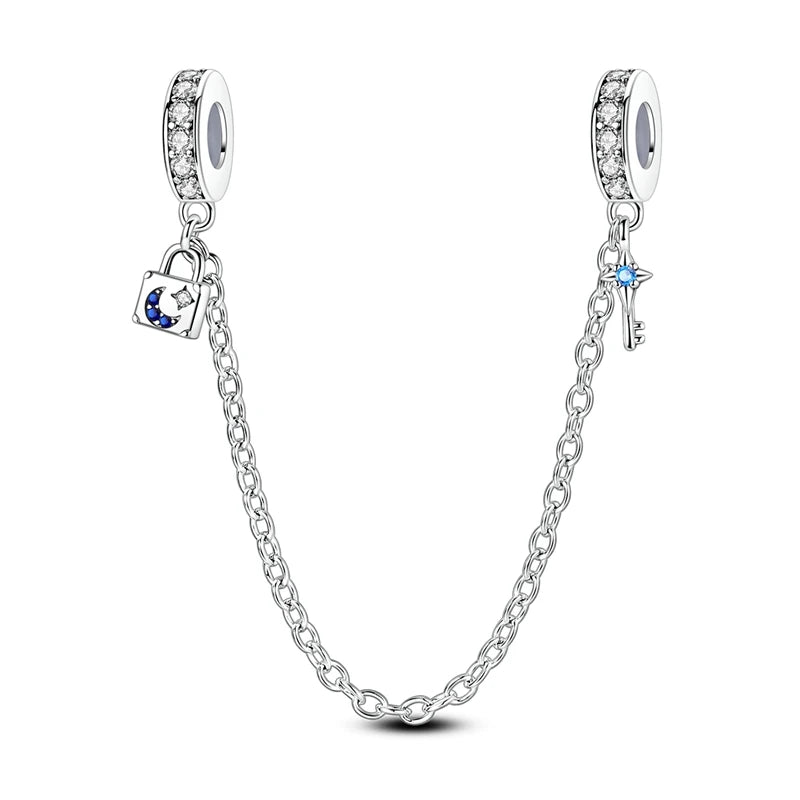 Sicherheitskette Libelle Schmetterling 925er Sterlingsilber Original Marienkäfer Kolibri Charm DIY Schmuckherstellung für Armband Armreif