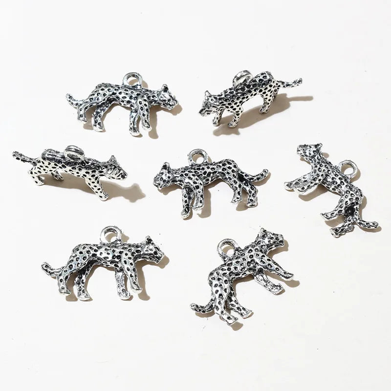10 Stück 23x14x4mm Legierung Leopard Charms Anhänger DIY Schmuck Making Zubehör Erkenntnisse für Halskette Armband