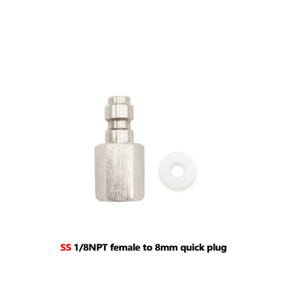 HPA GAS Foster Quick Disconnect AIR CO2 QC02 M10 NPT BSP G1/8" Füllnippel Stecker/Buchse Adapter Kopplerstecker 8mm