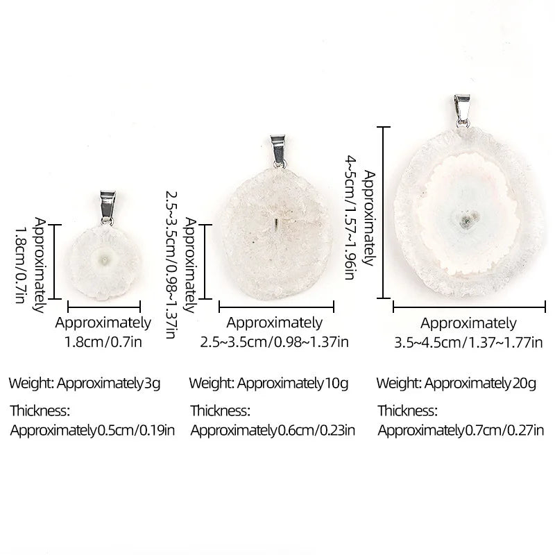 Neue natürliche Druzy Stein Anhänger Sonnenblume weiß Kristall Anhänger Charms für die Herstellung von DIY Schmuck Halskette Zubehör