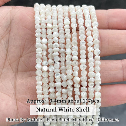 Natürliche Shell Perlen Unregelmäßige Form Glatte Perlen Lose Spacer Perlen Für Schmuck Machen Diy Ohrringe Halskette Zubehör Erkenntnisse