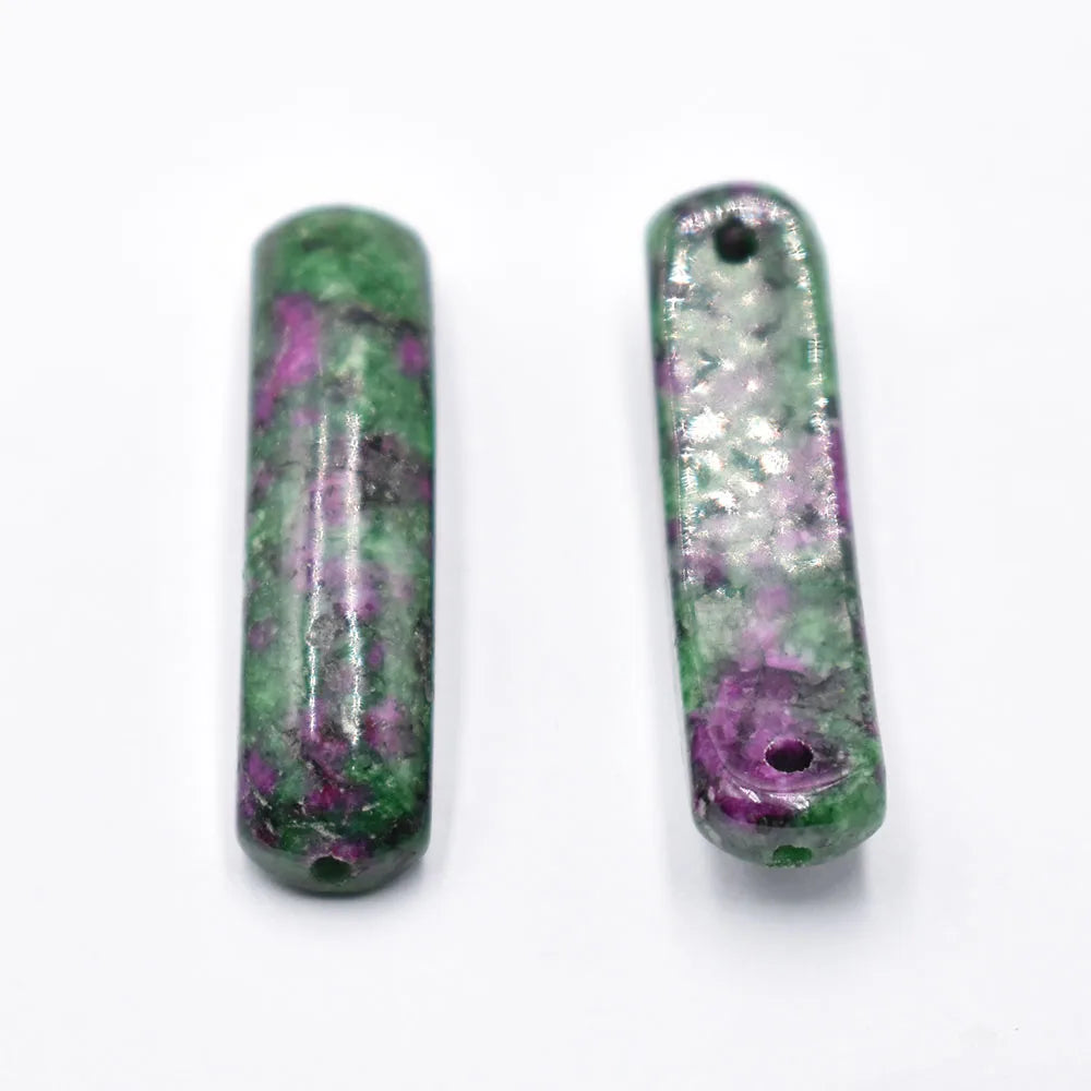 Wholesale10pcs/lot Natürlicher Fluorit Stein Kristall Stecker Anhänger Mode Armband Halskette Zubehör für Schmuckherstellung