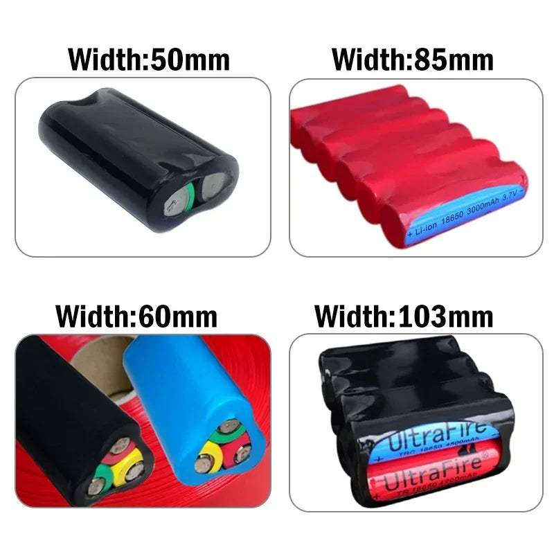 2m 103 PVC-Schrumpf schlauch breite 17mm ~ mm Batterie verpackungen Packung isolierte Lithiumgehäuse-Kabelhülsen-Schrumpf folien verpackung