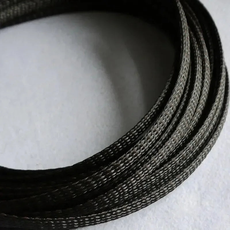 Kabelhülsen, Kaffee, schwarz, PP-Baumwolle, PET, 8 mm, Kabelhülse, isoliertes Geflecht, individuell erweiterbarer Schlauch, Wickeldraht, Kabelschutz