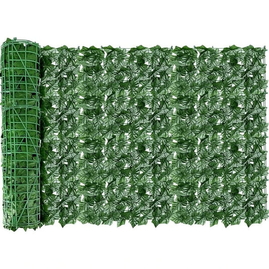 1 x 3 m künstliche Efeu-Hecge, grünes Blatt, Zaunplatten, künstlicher Sichtschutz, Zaun, Bildschirm für Zuhause, Outdoor, Garten, Balkon, Dekoration, Pflanzen