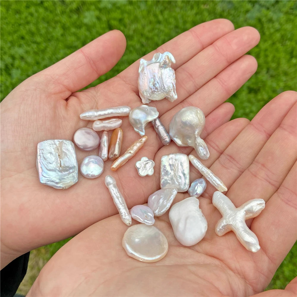Unregelmäßige Natürliche Perle Perlen Charms Kreuz Runde Barocke Perle Lose Perlen Für Schmuck Machen DIY Anhänger Armband Ohrringe