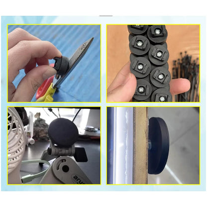 4-8 Stück starke Gummimagnet-Basis, fester Kabelbinderhalter, sattelförmige Kabelbinder-Clips, passende Halterung, Kabel-Organizer, beweglich