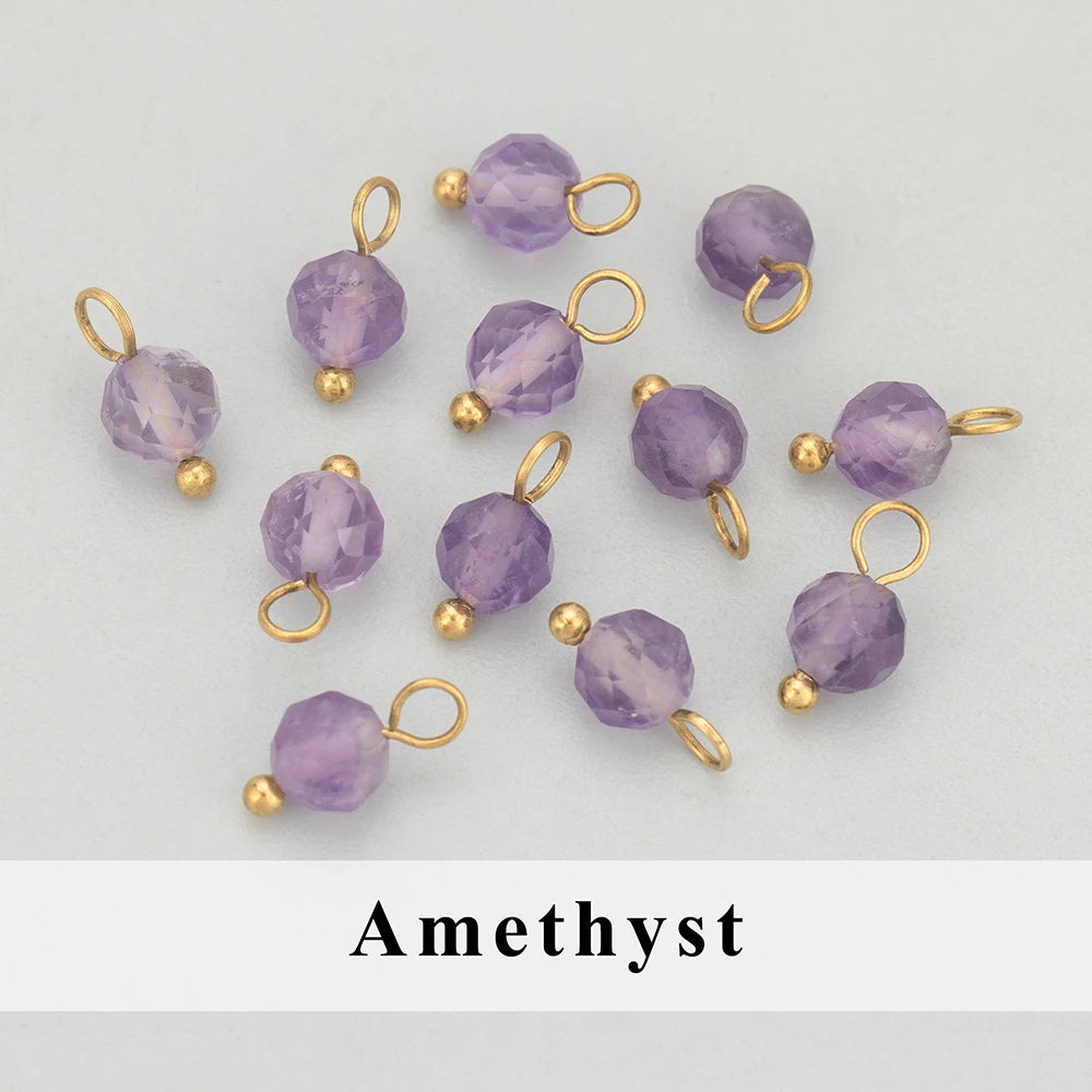 GUFEATHER, 20 Stück/Los, MH25, Schmuckzubehör, Edelstahl, Naturstein, Charms, handgefertigt, DIY-Anhänger, Schmuckherstellung