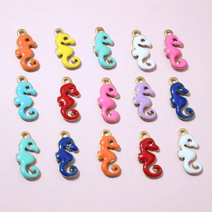20 Stück 12x6mm Edelstahl Seepferdchen Hippocampus Emaille Anhänger Anhänger Edelstahl DIY Schmuck Herstellung Zubehör Ergebnisse