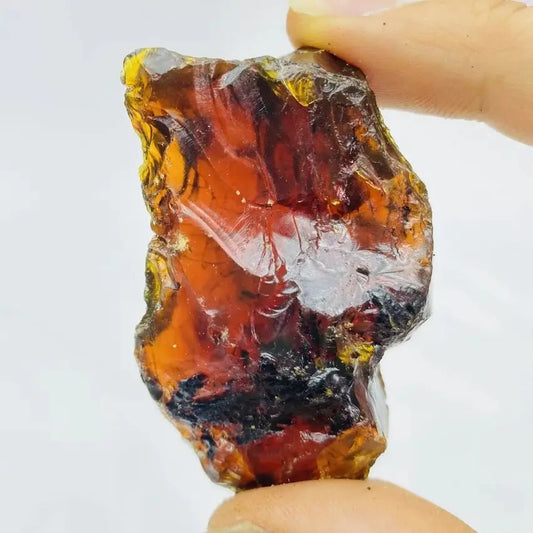 Natürlicher Bernsteinkristall rau, nordlichter burmesischer Blutbernstein, Vintage-Steinmaterial, Chakra-Stein, Hexerei, Heimdekoration