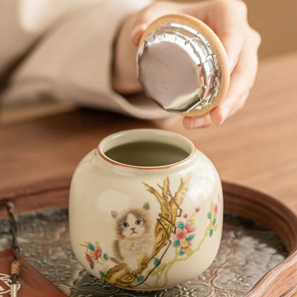 Ceramic pet urn, rabbit and cat urn, dog and cat accessories, "I Remember and Funeral" ash box, pet puppy enchantment boxes, cat accessories