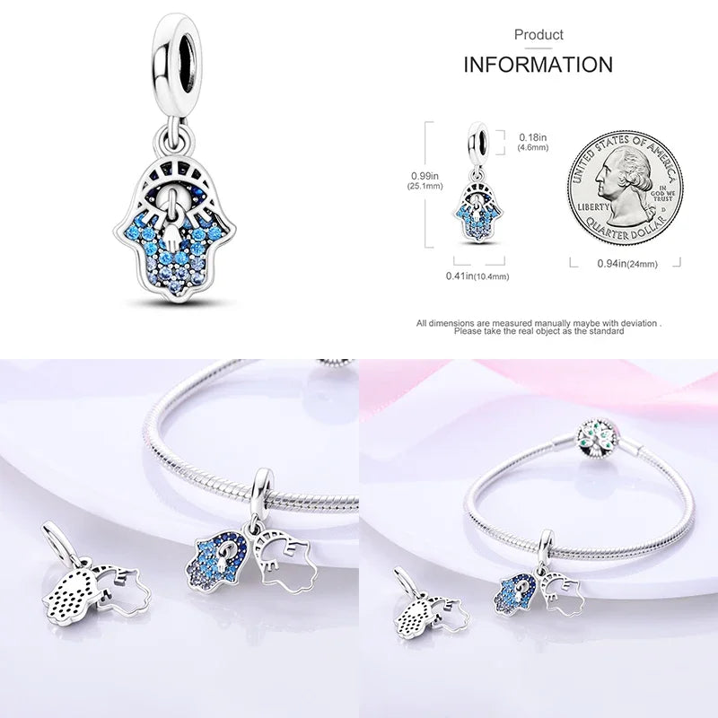 Heißer Verkauf 925 Silber Farbe Evil Eye Charm Dämon Auge Perle Für Original Armband & Armreif DIY Machen Mode Schmuck geschenk