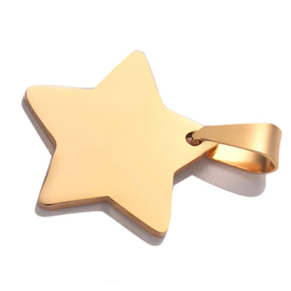 6 Teile/los Klassische Mond Sterne Anhänger ID Tags Für Frauen Männer Halskette Schmuck Edelstahl Doppel Seiten Polnischen