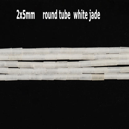 44 Arten weiße Chalcedon-Jade-Achat-Perle, Naturstein, Rondelle-Würfel, facettierte lose Perlen für Schmuckherstellung, Armbänder, Zubehör
