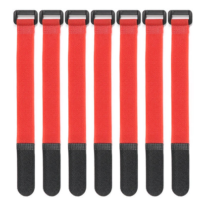 20 Stück wiederverwendbare Nylon-Kabelbinder mit Schnallenverschluss, selbstklebende Klettverschlüsse, Kunststoffbündelgurte, Befestigungsbänder, Kabelorganisator
