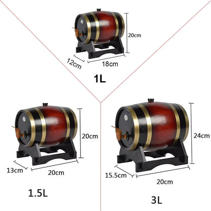 1,5 L/3L Rotwein Fass Vintage Whisky Fass Tragbare Wein Lagerung Container Wohnkultur Bar Werkzeuge Zubehör