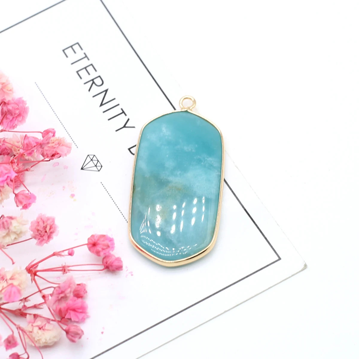 Multishape Natürliche Amazonites Anhänger Charms Natürliche Blaue Stein Stecker für Die DIY Jewerly Halskette Armband Zubehör