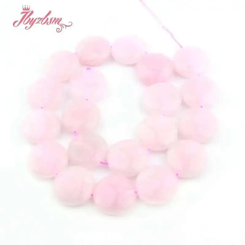 20mm Natürlicher Fluorit/Quarz/Rhodonit/Tigerauge/Achat Münze Stein Perlen Strang 15" Für DIY Halskette Schmuck Machen Kostenloser Versand