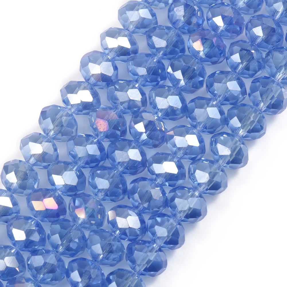 3/4/6/8mm Facettierte Jade Weiße Kristall Glas Perlen Vergoldet Flache Runde Lose Perlen für Schmuck Machen Diy Armband Ohrring