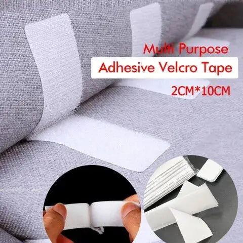 50 mm weißes, starkes, selbstklebendes Klettband, selbstklebendes Nylon-Klettverschlussband mit Kleber für Heimwerkerarbeiten