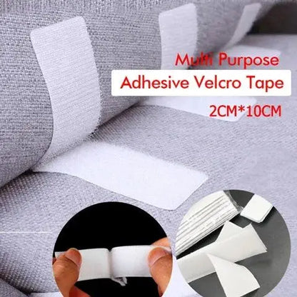 50 mm weißes, starkes, selbstklebendes Klettband, selbstklebendes Nylon-Klettverschlussband mit Kleber für Heimwerkerarbeiten