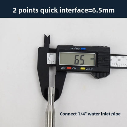 Wasserhahn aus Edelstahl 304, 1/4 Zoll Küchenarmatur, großes, gebogenes, gerades Trinkwasserhahn-Zubehör.