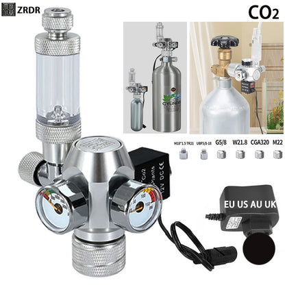 Neue DIY Aquarium CO2 Regler Elektromagnetische Ventil Blase Zähler CO2 Control System Aquarium CO2 Druckminderventil