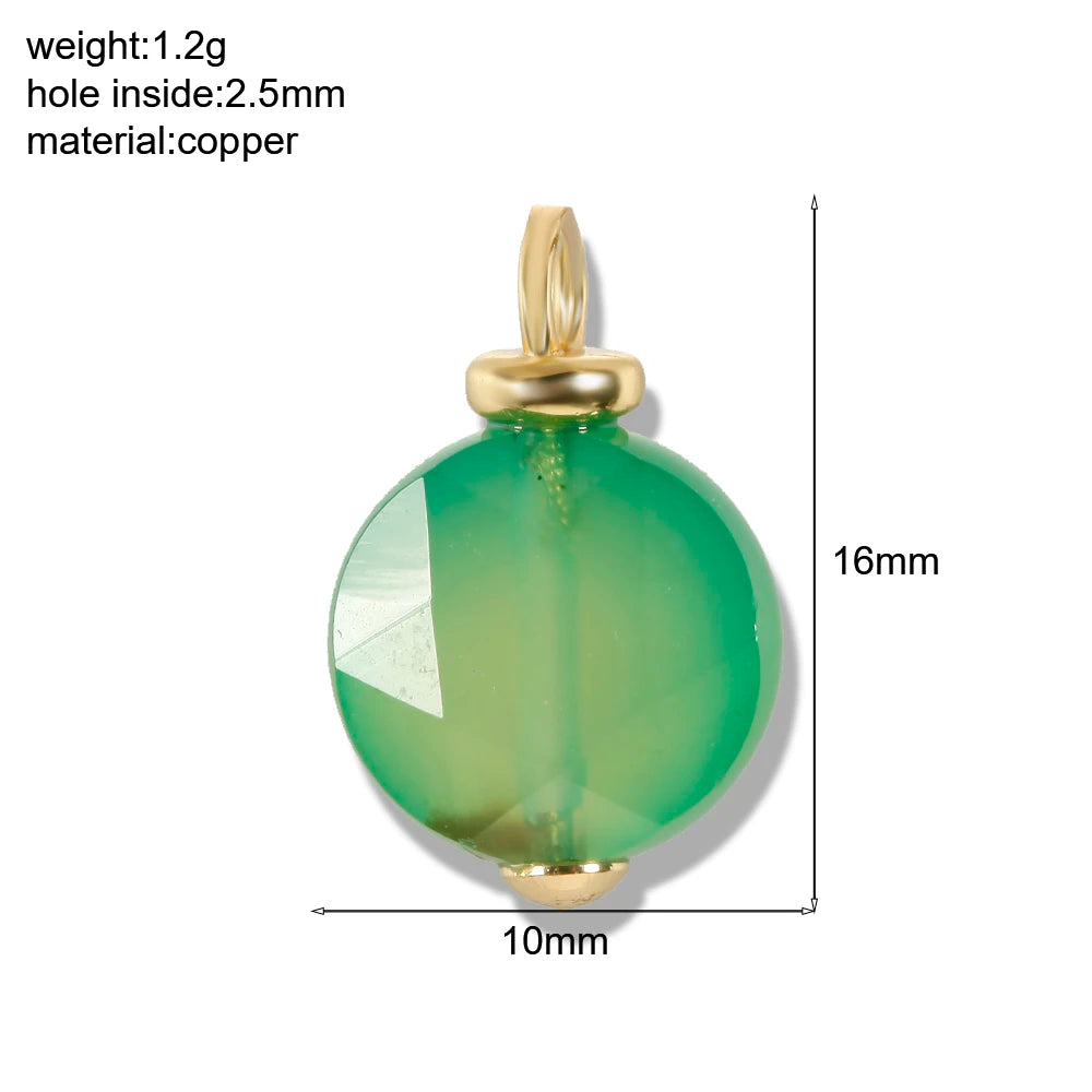 Bohemian Naturstein Perle Charms Für Schmuck Machen Liefert Blau Grün Stein Zirkon Dijes Diy Ohrringe Armband Halskette
