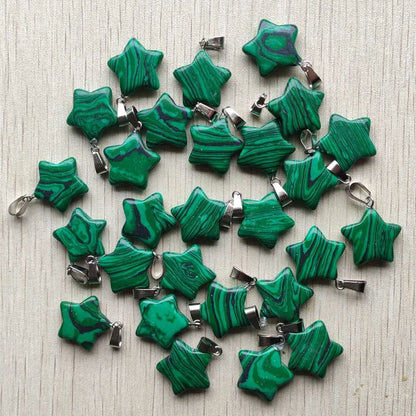 Gute qualität Verschiedene naturstein mix stern charms anhänger für diy schmuck zubehör machen 50 teile/los Großhandel