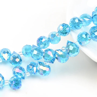 Österreich AB Farbe Kristall Erdbeere Perlen 10*8mm Glänzende Facettierte Glas Perlen für Schmuck Machen DIY Hochzeit Kleid zubehör