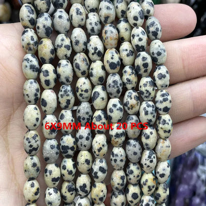 Natürliche Stein Dalmatiner Jaspis Runde Würfel Facettierte Rondelle Lose Spacer Perlen Für Schmuck Machen Charms DIY Armbänder Halskette