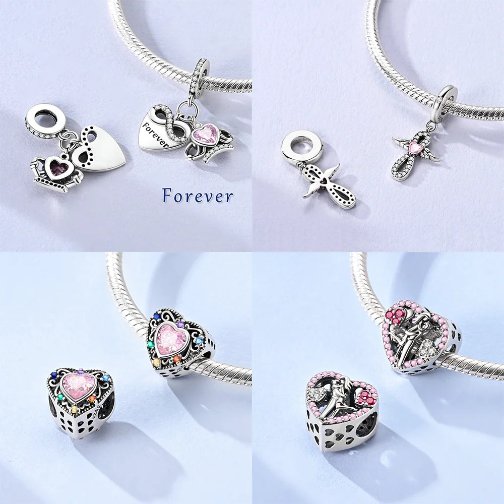 2025 S925 Silber Unendlichkeit Liebe Baumeln Charms Wie Schlange Verwickeln Perlen Fit Original Armband Diy Zubehör Edlen Schmuck Geschenke