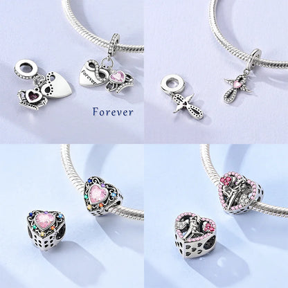 2025 S925 Silber Unendlichkeit Liebe Baumeln Charms Wie Schlange Verwickeln Perlen Fit Original Armband Diy Zubehör Edlen Schmuck Geschenke