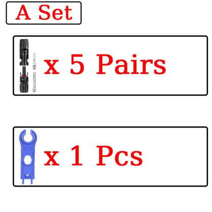 1/5 Sätze Photovoltaik-Solar-PV-Stecker IP67 Y/T Typ 30 A 1000 V 3-7-Wege-Zweig-Kit für PV/MC-Kabel 2,5/4/6 mm2 Batteriemodul