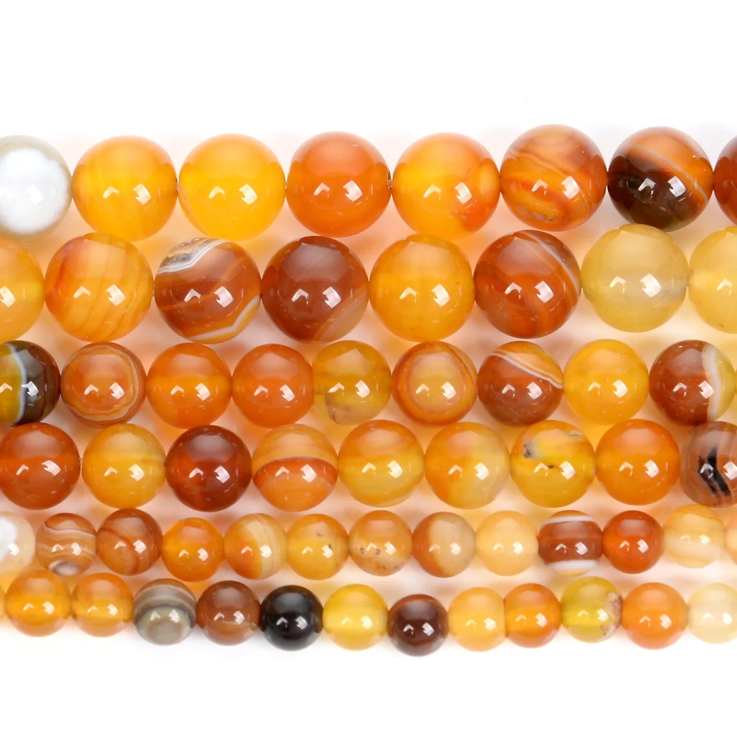 Bernstein Gelb Sardonyx Achat Naturstein Perlen Runde Losse Perlen Für Schmuck Machen DIY Armbänder Zubehör Perlen 6/8/10MM