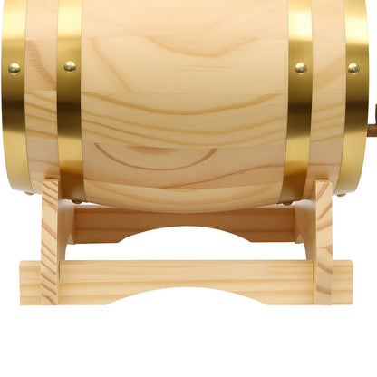 5L Holz Weinfass mit Wasserhahn Bier Brandy Barrel Dekor Ovaler Whiskey Spender Eimer für Home Catering Bar