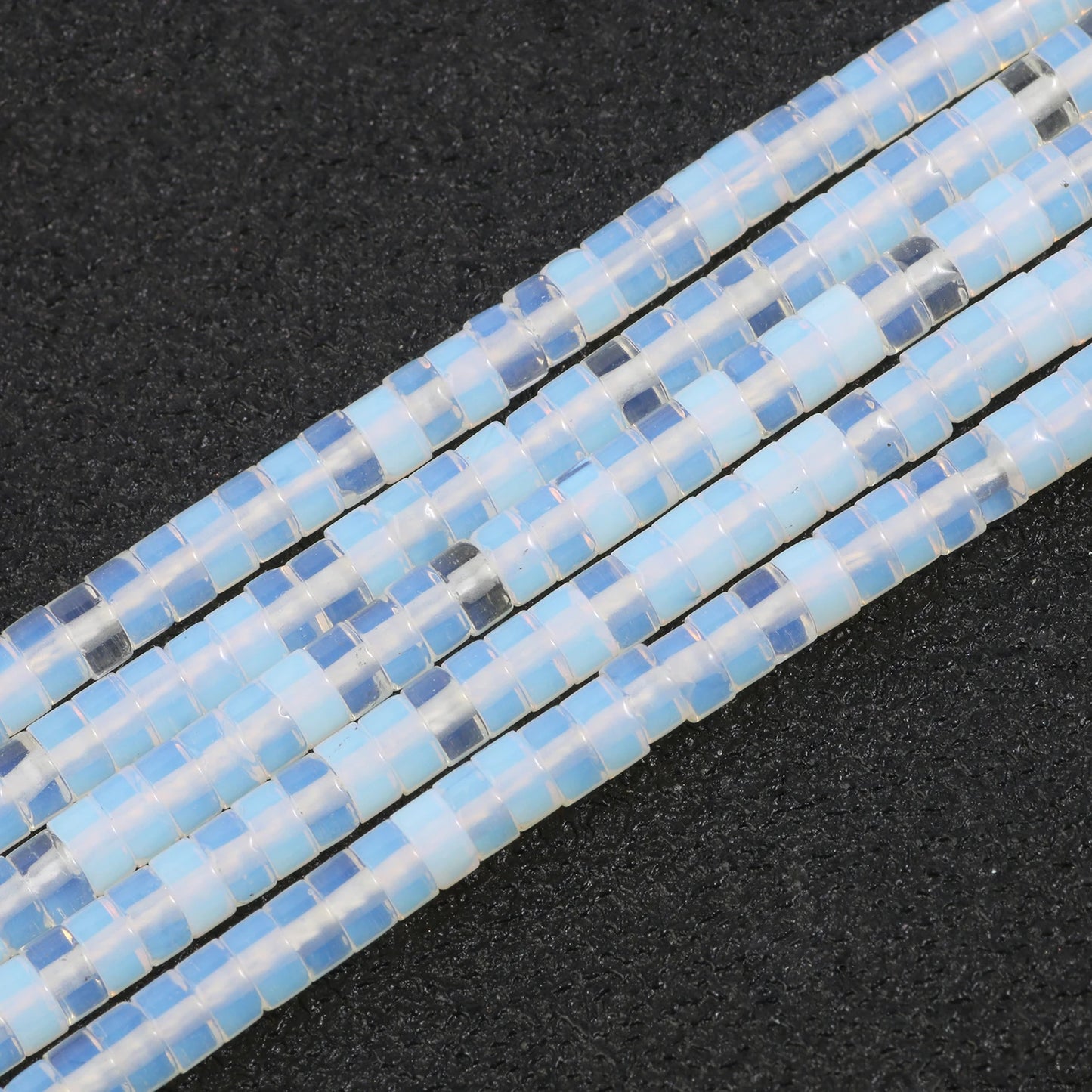 4 x 2 mm flache runde Rondelle-Abstandsperlen, natürlicher Jaspis, rosa Opal, Amethyst, Lapislazuli, Chrysopras-Perlen für die Schmuckherstellung