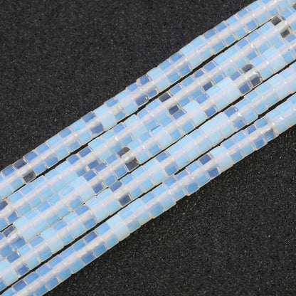 4 x 2 mm flache runde Rondelle-Abstandsperlen, natürlicher Jaspis, rosa Opal, Amethyst, Lapislazuli, Chrysopras-Perlen für die Schmuckherstellung