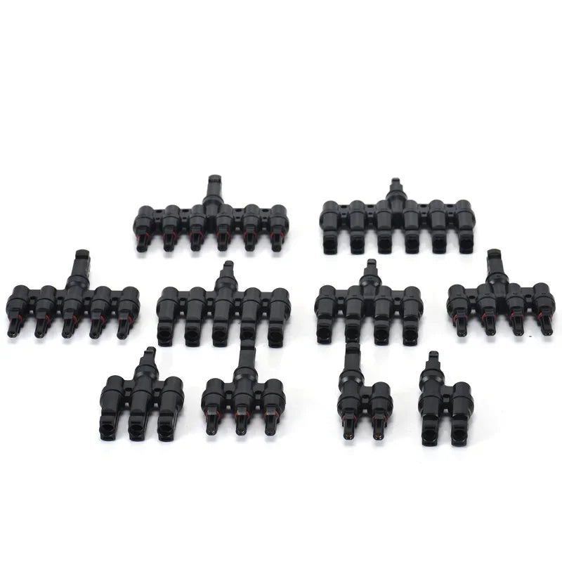 1/5 Sätze Photovoltaik-Solar-PV-Stecker IP67 Y/T Typ 30 A 1000 V 3-7-Wege-Zweig-Kit für PV/MC-Kabel 2,5/4/6 mm2 Batteriemodul