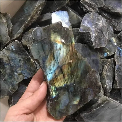 1 Stück natürlicher LABRADORIT-SLAB, polierte Labradorit-Scheibe, roher Labradorit-Stein im Großhandel, perfektes Geschenk für Sammler