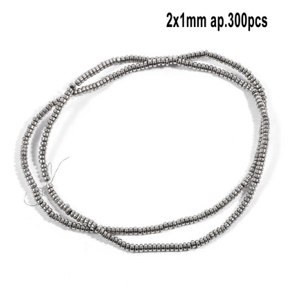 Großhandel AAA Rhodium Hämatit Perlen Charms Herz Stern Rohr Facettierte Runde Unregelmäßige Geometrische Form Perlen Für Schmuck Machen