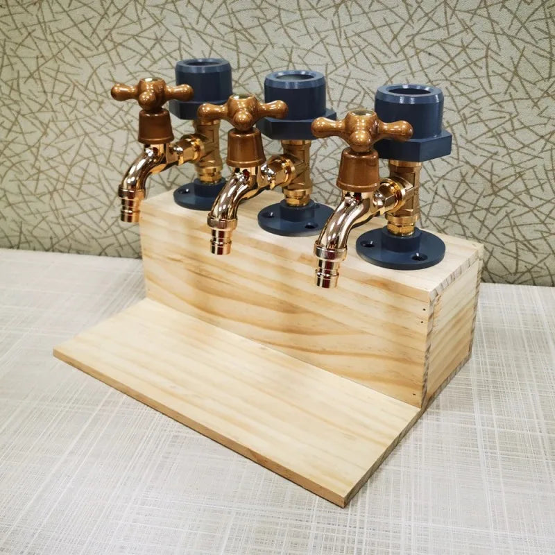 Holz Whisky Schnaps Spender Wasserhahn geformt Schuss Spender Getränke Whisky Halter für Flasche Home Bar Party Bar Zubehör