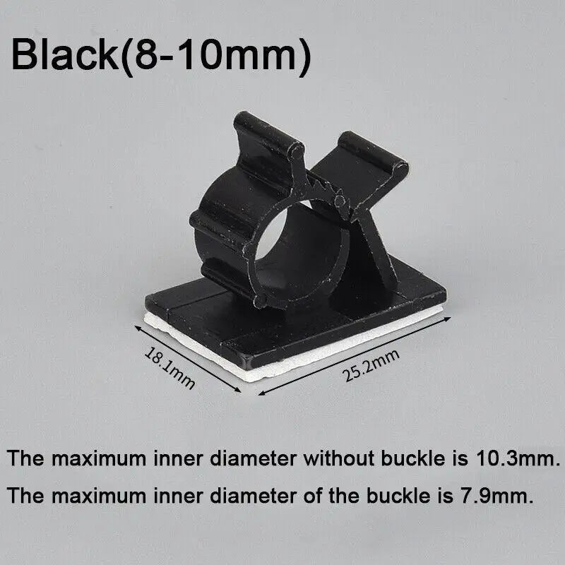 20 Stück Nylon selbstklebende Verkabelung Kabelbinder Befestigung Sitz Desktop Finishing Netzwerkkabel
